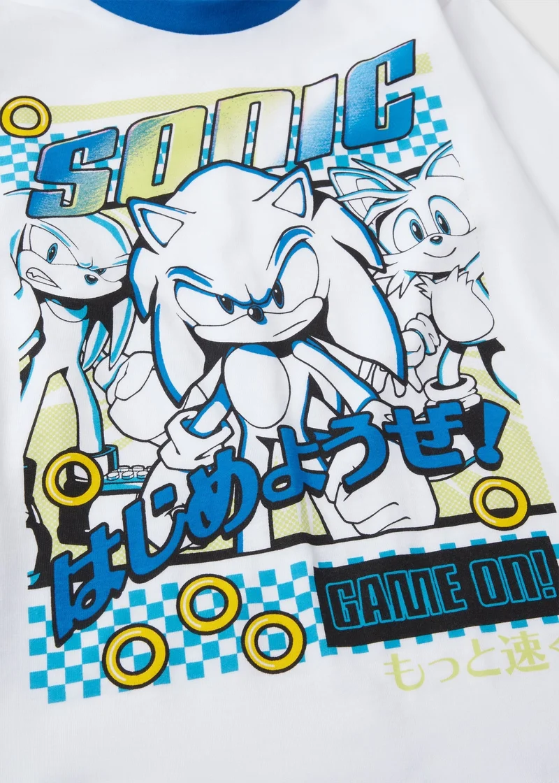 Matalan Sonic Boys Blue Long Pyjama Set